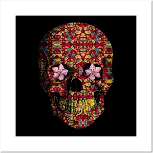 Red Roses Skull V.1 Posters and Art